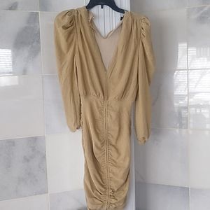 Gold Shimmer Shine Dress Medium women's Privy Brand